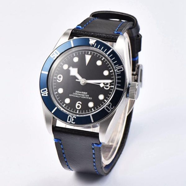wristwatches sapphire grystal 41mm black sterile dial blue bezel watch men leather strap japan miyota automatic wrist, Slivery;brown
wristwatches sapphire grystal 41mm black sterile dial blue bezel watch men leather strap japan miyota automatic wrist, Slivery;brown