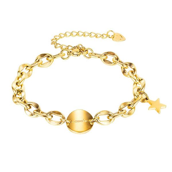 punk stainless steel bracelet for women coin pendant thick chain charm bracelets party jewelry gift friends, Golden;silver
punk stainless steel bracelet for women coin pendant thick chain charm bracelets party jewelry gift friends, Golden;silver