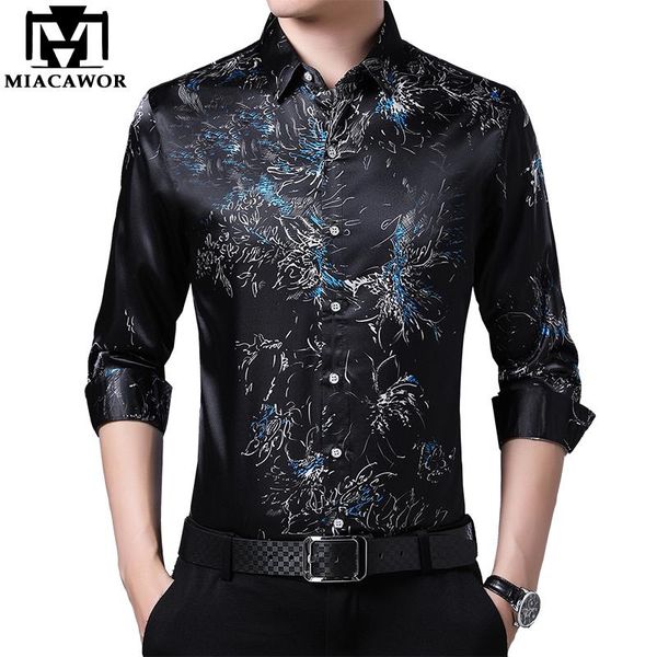 men's casual shirts miacawor brand men shirt spring long sleeve male slim fit print dress streetwear chemise homme c649, White;black
men's casual shirts miacawor brand men shirt spring long sleeve male slim fit print dress streetwear chemise homme c649, White;black