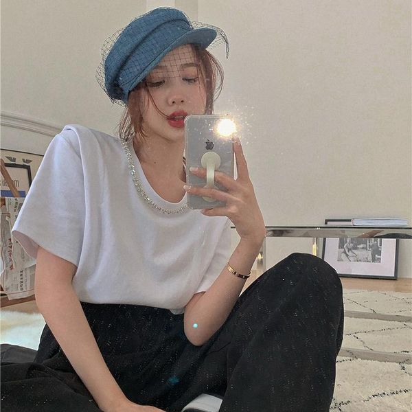 women's t-shirt summer 2021 chic white black casual women streetwear chain o-neck short sleeve tee shirt femme
women's t-shirt summer 2021 chic white black casual women streetwear chain o-neck short sleeve tee shirt femme