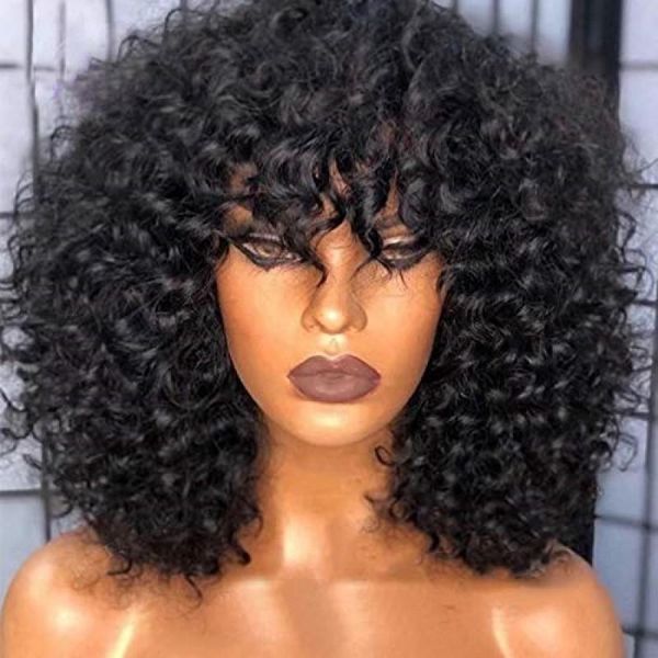lace wigs bangs curly fringe human hair front wig for women 360 frontal natural hairline glueless preplucked t part 200%density, Black;brown
lace wigs bangs curly fringe human hair front wig for women 360 frontal natural hairline glueless preplucked t part 200%density, Black;brown