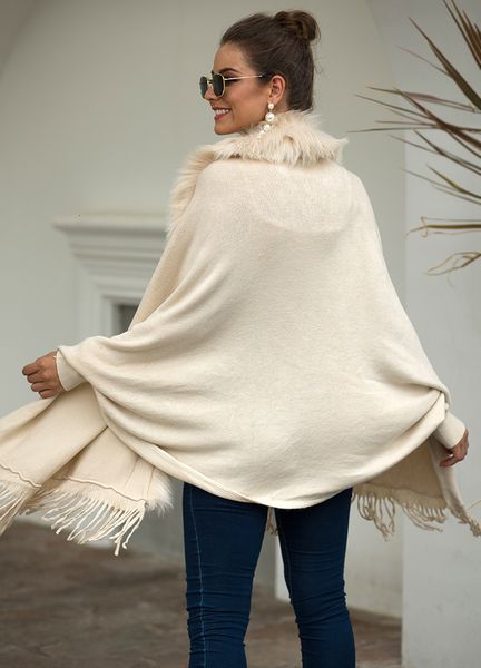 women's knits & tees fur collar winter shawls and wraps bohemian fringe oversized womens ponchos capes batwing sleeve cardigan jfv, White
women's knits & tees fur collar winter shawls and wraps bohemian fringe oversized womens ponchos capes batwing sleeve cardigan jfv, White