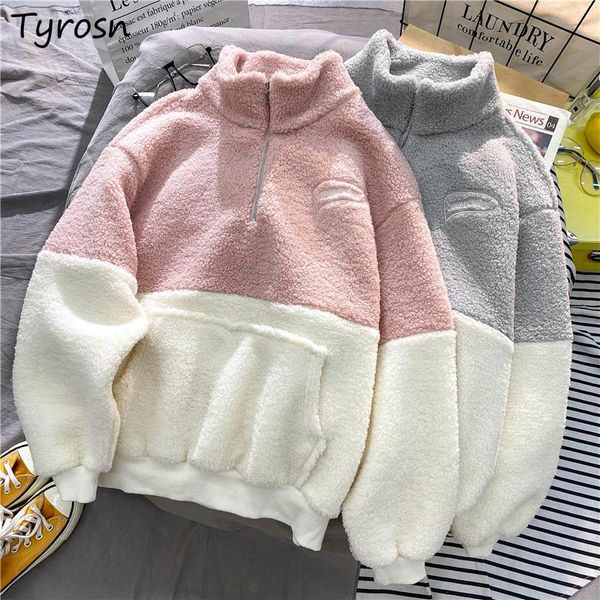women's hoodies & sweatshirts women stand collar plus velvet soft lambswool patchwork fashion loose casual chic all-match ulzzang stree, Black
women's hoodies & sweatshirts women stand collar plus velvet soft lambswool patchwork fashion loose casual chic all-match ulzzang stree, Black