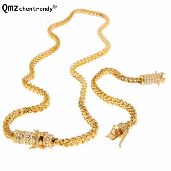 earrings & necklace hip hop franco miami cuban chain casting bracelet stainless steel rhinestone clasp iced out bling jewelry set, Silver
earrings & necklace hip hop franco miami cuban chain casting bracelet stainless steel rhinestone clasp iced out bling jewelry set, Silver
