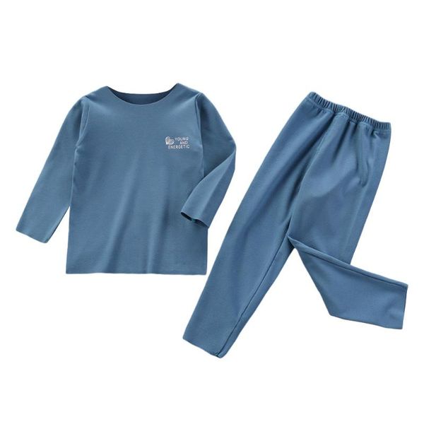 pajamas children's autumn crew neck homewear 2pcs long-sleeved suit, Blue;red 
pajamas children's autumn crew neck homewear 2pcs long-sleeved suit, Blue;red