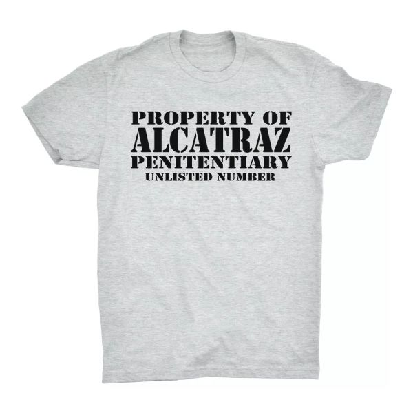 property of alcatraz t shirt worn by blondie deborah debbie prison jail, White;black
property of alcatraz t shirt worn by blondie deborah debbie prison jail, White;black