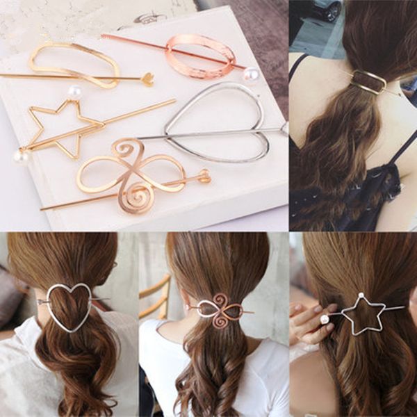 alloy clip headdress exquisite hairpin metal simple pearl hairpin, Golden;silver
alloy clip headdress exquisite hairpin metal simple pearl hairpin, Golden;silver