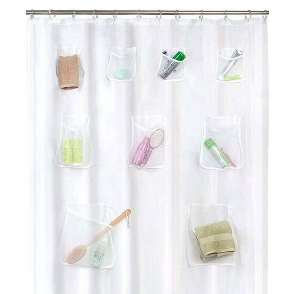 shower curtains 71x71 inch bath curtain waterproof peva liner with mesh pockets j2y