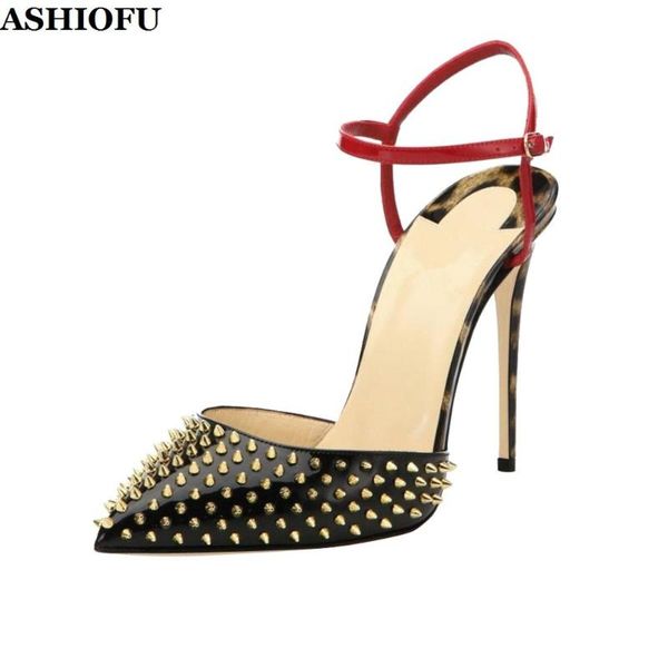 handmade women's high heel sandals rivets spikes party prom shoes slingback evening fashion, Black
handmade women's high heel sandals rivets spikes party prom shoes slingback evening fashion, Black