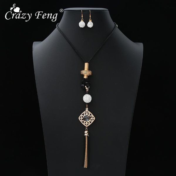 earrings & necklace 2021 luxury fashion bridal jewelry set leather chain crystal round geometric womens wedding party, Silver
earrings & necklace 2021 luxury fashion bridal jewelry set leather chain crystal round geometric womens wedding party, Silver