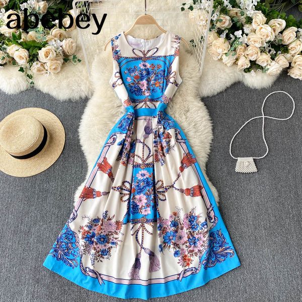 women floral dress retro o neck sleeveless a line summer boho print beach long 210512, Black;gray
women floral dress retro o neck sleeveless a line summer boho print beach long 210512, Black;gray