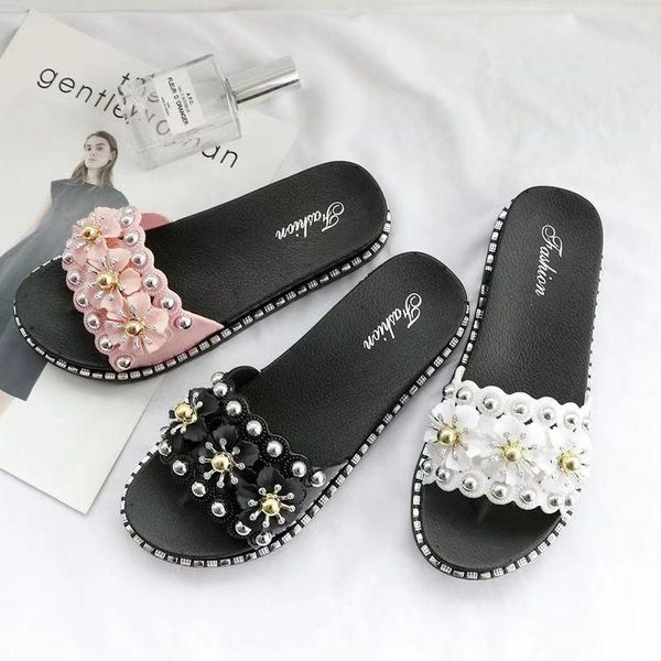 women's slippers flowers shoes summer fashion student sandals outdoor wear flat-bottomed flip-flops, Black
women's slippers flowers shoes summer fashion student sandals outdoor wear flat-bottomed flip-flops, Black