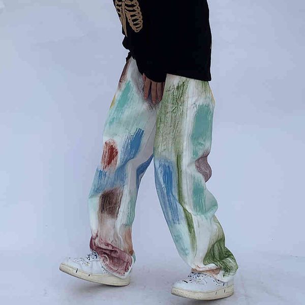 men's pants japanese painted graffiti streetwear casual pants vibe style men retro-widowed leg oversized loose track e6a5, Black
men's pants japanese painted graffiti streetwear casual pants vibe style men retro-widowed leg oversized loose track e6a5, Black
