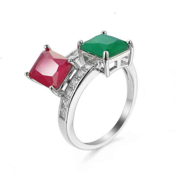 selling red green zircon ring women's creative hand jewelry, Slivery;golden
selling red green zircon ring women's creative hand jewelry, Slivery;golden