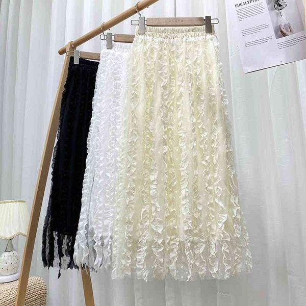skirt ruffles skirts women mujer faldas spring summer midi elastic waist voile fairy white, Black
skirt ruffles skirts women mujer faldas spring summer midi elastic waist voile fairy white, Black