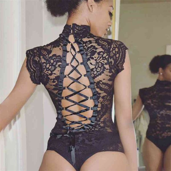 omsj ladies skinny black romper backless lace bodysuits women's clubwear bandage hollow out mock neck short sleeve 210517, Black;white
omsj ladies skinny black romper backless lace bodysuits women's clubwear bandage hollow out mock neck short sleeve 210517, Black;white