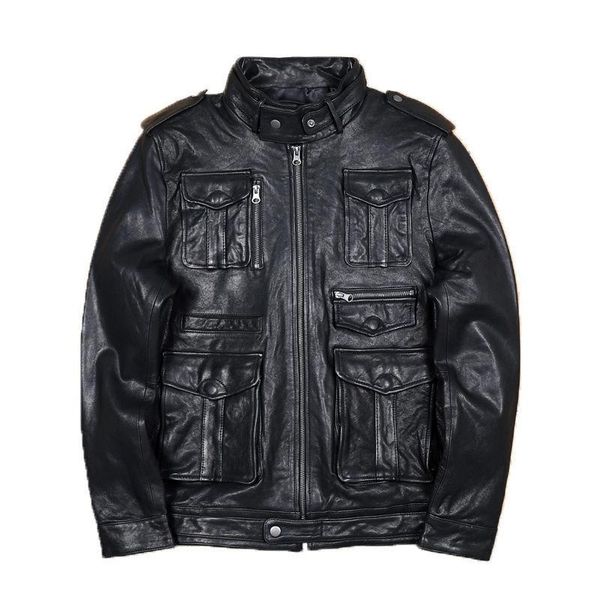 men's leather & faux 2021 black genuine jacket men casual style stand collar plus size 3xl real natural sheepskin autumn slim fit coat
men's leather & faux 2021 black genuine jacket men casual style stand collar plus size 3xl real natural sheepskin autumn slim fit coat