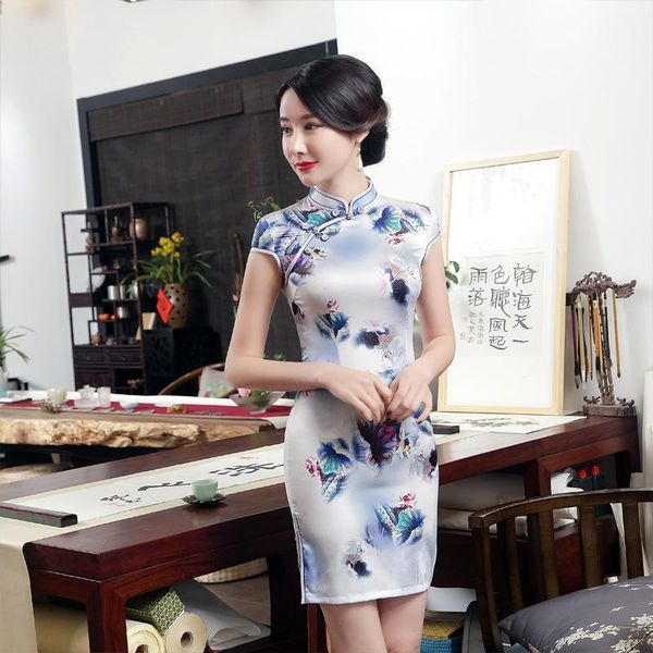 ethnic clothing qipao women summer short sleeve vintage cheongsams traditional chinese year dress, Red
ethnic clothing qipao women summer short sleeve vintage cheongsams traditional chinese year dress, Red