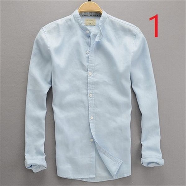 t shirts spring and autumn small stand collar shirt men's slim long sleeves solid color round neck cotton linen casual whit, White;black
t shirts spring and autumn small stand collar shirt men's slim long sleeves solid color round neck cotton linen casual whit, White;black