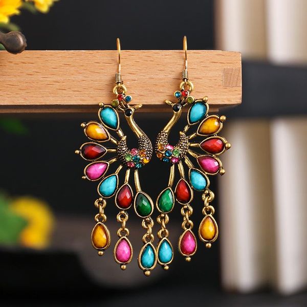 dangle & chandelier vintage women's peacock shape jhumka earrings turkish blue stone beads carved alloy gypsy tribal jewelry, Silver
dangle & chandelier vintage women's peacock shape jhumka earrings turkish blue stone beads carved alloy gypsy tribal jewelry, Silver
