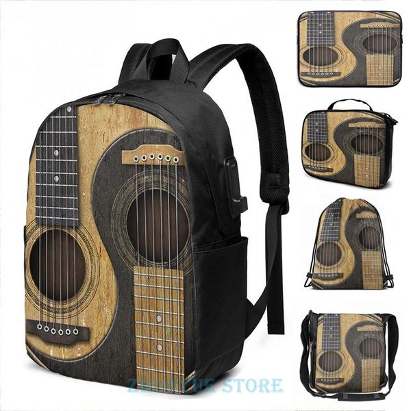 backpack graphic print old and worn acoustic guitars yin yang usb charge men school bags women cosmetic bag travel laptop
backpack graphic print old and worn acoustic guitars yin yang usb charge men school bags women cosmetic bag travel laptop