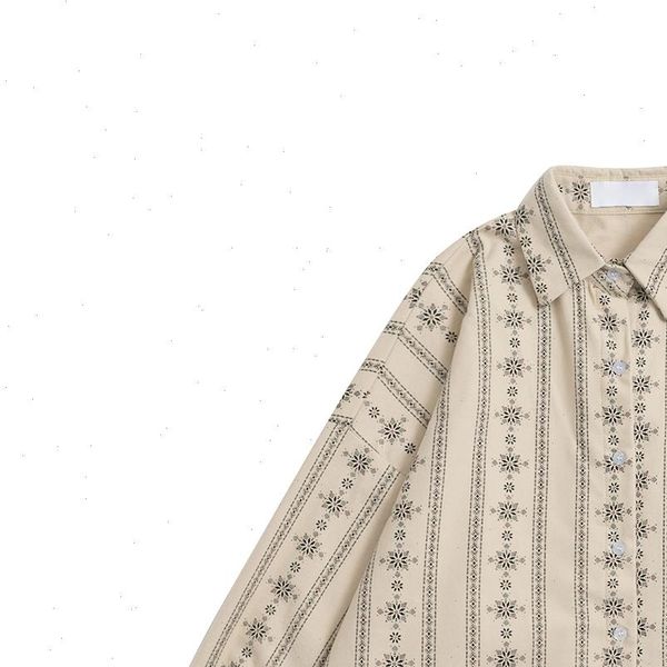 women blouses loose french vintage niche womens cotton shirt long sleeve ladies retro printed spring chic, White
women blouses loose french vintage niche womens cotton shirt long sleeve ladies retro printed spring chic, White