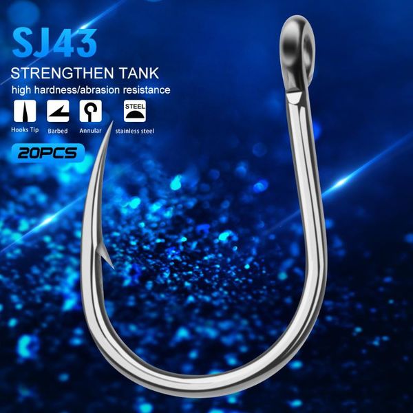 20pc saltwater fishing hook sj43 jigging 1/0#-13/0# model stainless steel fishhook made in taiwan hooks
20pc saltwater fishing hook sj43 jigging 1/0#-13/0# model stainless steel fishhook made in taiwan hooks