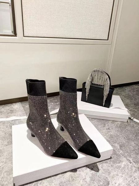 boots women's short crystal bling bordered female ankle solid sock mid calf pointed toe slip on leather zapatos mujer, Black
boots women's short crystal bling bordered female ankle solid sock mid calf pointed toe slip on leather zapatos mujer, Black