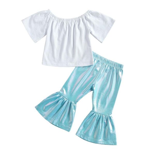 clothing sets infant baby girl casual solid summer short sleeve trousers suit fresh color t-shirt laser elastic trumpet pants, White
clothing sets infant baby girl casual solid summer short sleeve trousers suit fresh color t-shirt laser elastic trumpet pants, White