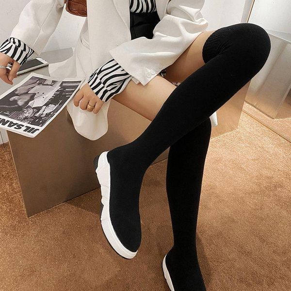 boots autumn women sock shoes stretch fabric slip-on over the knee women's pumps for 2021 botas de mujer, Black
boots autumn women sock shoes stretch fabric slip-on over the knee women's pumps for 2021 botas de mujer, Black