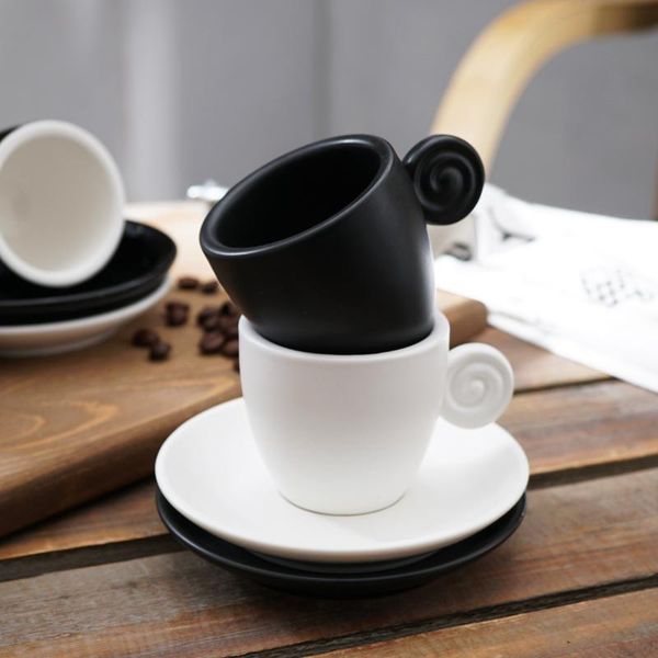 simple black and white frosted ceramic espresso coffee cup italian 90ml concentrating cup modern living room home decoration
simple black and white frosted ceramic espresso coffee cup italian 90ml concentrating cup modern living room home decoration