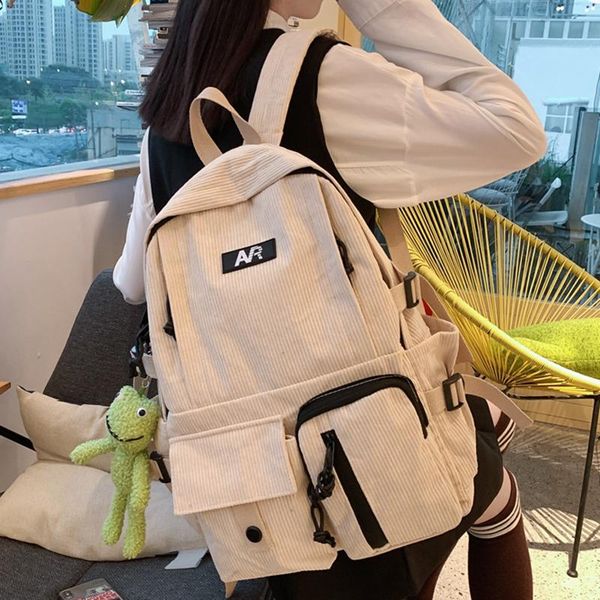 backpack large capacity multi-pocket corduroy 2021 design man woman big travel bag schoolbag for teenage girls boys
backpack large capacity multi-pocket corduroy 2021 design man woman big travel bag schoolbag for teenage girls boys