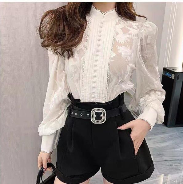 fashion women's blouses & shirts 2021 runway luxury european design party style clothing, White
fashion women's blouses & shirts 2021 runway luxury european design party style clothing, White