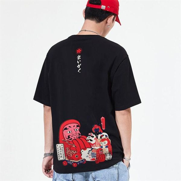 men's t-shirts 2021 summer harajuku t-shirt japanese cartoon print short sleeve streetwear hip hop fashion casual cotton loose, White;black
men's t-shirts 2021 summer harajuku t-shirt japanese cartoon print short sleeve streetwear hip hop fashion casual cotton loose, White;black