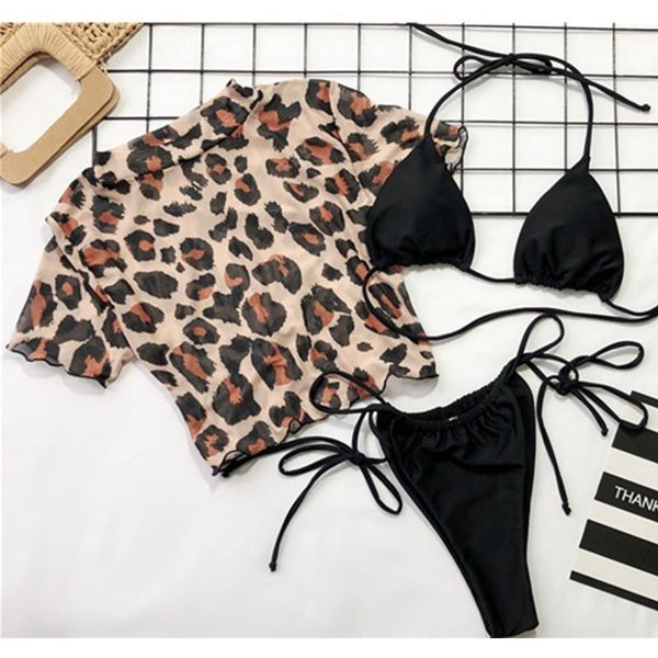 mesh crop leopard 3 piece bikini sets swimwear 2021 women thong brazilian swimsuits swim suit beach wear bathing suits women's, White;black
mesh crop leopard 3 piece bikini sets swimwear 2021 women thong brazilian swimsuits swim suit beach wear bathing suits women's, White;black
