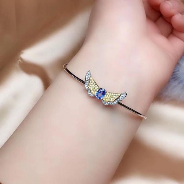 other bracelets sapphire bangle natural and real 925 sterling silver fine jewelry, Golden;silver
other bracelets sapphire bangle natural and real 925 sterling silver fine jewelry, Golden;silver