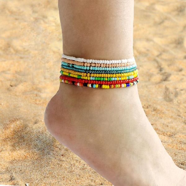 anklets bohemian colorful seed beads beach anklet for women handmade fahsion summer ocean ankle bracelet foot jewelry, Red;blue
anklets bohemian colorful seed beads beach anklet for women handmade fahsion summer ocean ankle bracelet foot jewelry, Red;blue