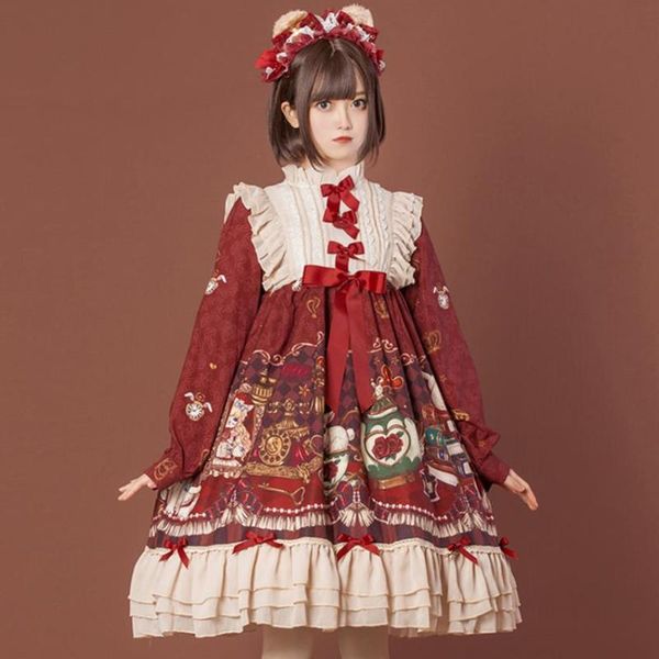 casual dresses sweet girls cartoon pattern lolita dress royal fairy soft sister princess female ruffles cute gown f1444, Black;gray
casual dresses sweet girls cartoon pattern lolita dress royal fairy soft sister princess female ruffles cute gown f1444, Black;gray