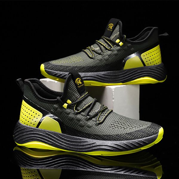 men shoes breathable running shoes flying woven casual shoes non-slip soft sole sneakers zapatillas hombre, Black
men shoes breathable running shoes flying woven casual shoes non-slip soft sole sneakers zapatillas hombre, Black