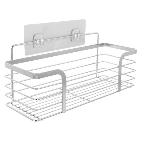 kitchen storage & organization 1pc wall mounted shelves shampoo holder organizer rack (silver)
kitchen storage & organization 1pc wall mounted shelves shampoo holder organizer rack (silver)