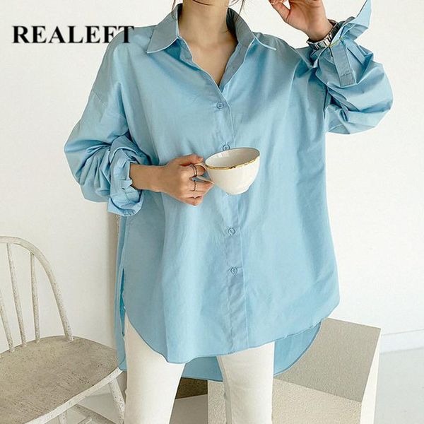 spring casual single breasted women's shirt blouse side split turn-down collar long sleeve korean style loose blouses 210428, White
spring casual single breasted women's shirt blouse side split turn-down collar long sleeve korean style loose blouses 210428, White