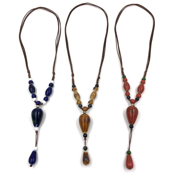 vintage ethnic colorful ceramic beads pendant necklace adjustable knotted long for women gift necklaces, Silver
vintage ethnic colorful ceramic beads pendant necklace adjustable knotted long for women gift necklaces, Silver