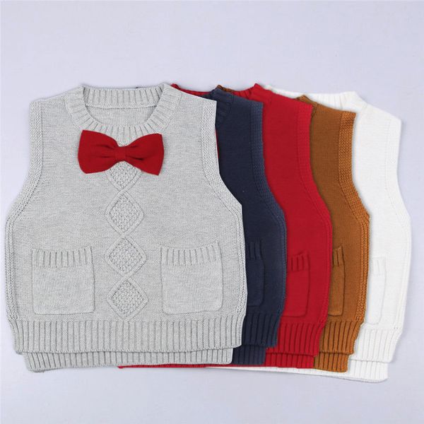 girls boys sweater autumn winter boy vest with bowtie thick children sweater white red warm pullover kids cardigan 1-6 years, Blue
girls boys sweater autumn winter boy vest with bowtie thick children sweater white red warm pullover kids cardigan 1-6 years, Blue