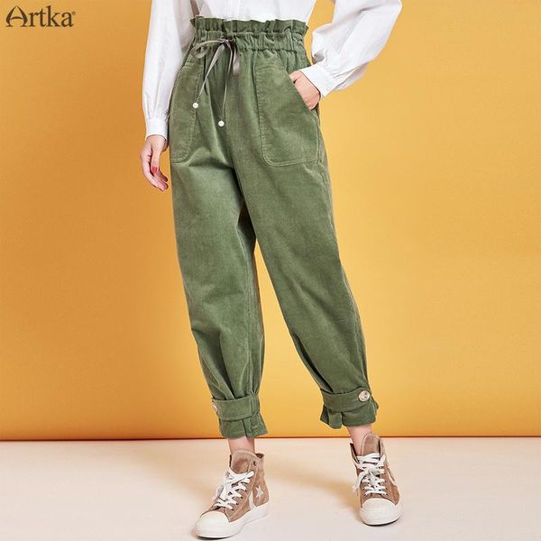 women's pants & capris artka 2021 autumn winter women high waist casual corduroy cargo fashion joggers ka10099q, Black;white
women's pants & capris artka 2021 autumn winter women high waist casual corduroy cargo fashion joggers ka10099q, Black;white