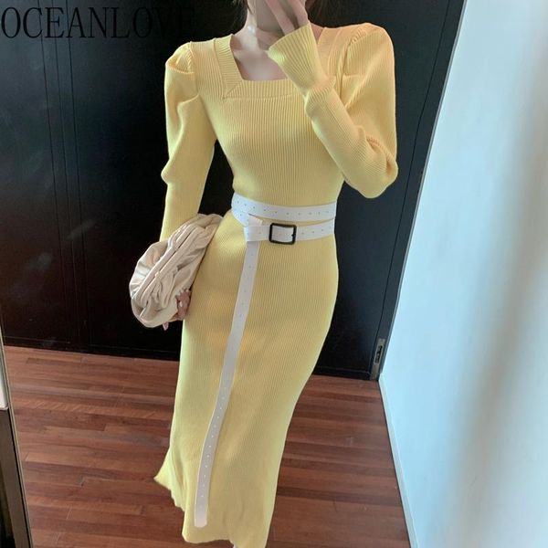 casual dresses oceanlove knitted vestidos puff sleeve square neck elegant korean dress for women clothes solid bodycon robe femme 19124, Black;gray
casual dresses oceanlove knitted vestidos puff sleeve square neck elegant korean dress for women clothes solid bodycon robe femme 19124, Black;gray