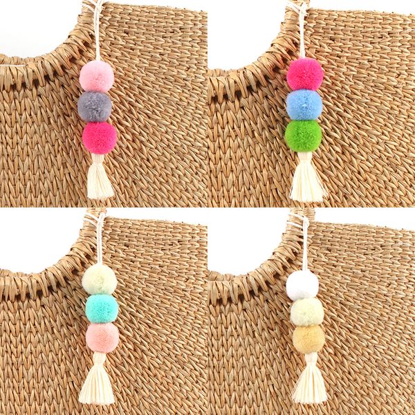 1pc bohemian colorful hairball pompon keychain tassel boho style keyring handcraft for women trinket gift jewelry accessories, Silver
1pc bohemian colorful hairball pompon keychain tassel boho style keyring handcraft for women trinket gift jewelry accessories, Silver
