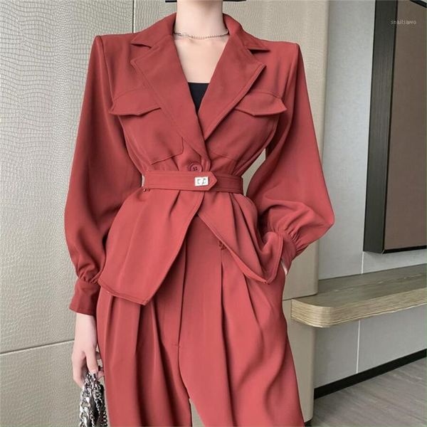 women's two piece pants alien kitty formal women suit slim stylish sets close waist elegant blazers with sashes casual 2021 chic harem, White
women's two piece pants alien kitty formal women suit slim stylish sets close waist elegant blazers with sashes casual 2021 chic harem, White