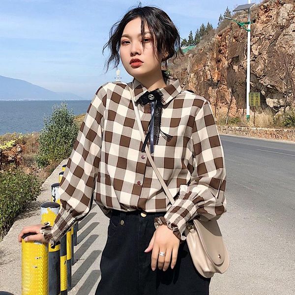 women's blouses & shirts 2021 autumn women ruffles full sleevelt design feels blouse shirt brown black 6263, White
women's blouses & shirts 2021 autumn women ruffles full sleevelt design feels blouse shirt brown black 6263, White