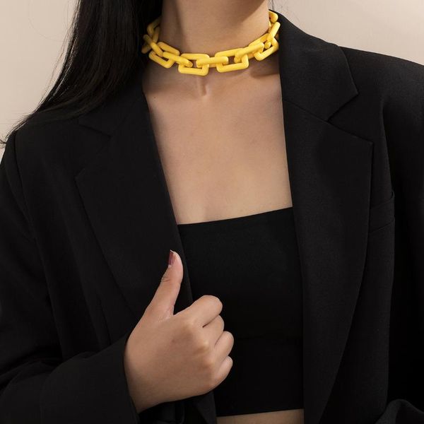 Pendant Necklaces Statement Hiphop Arcylic Chunky Chain Link Chokers Necklace For Women Girls Hyperbole Candy Color Jewelry Wholesale, Silver
Pendant Necklaces Statement Hiphop Arcylic Chunky Chain Link Chokers Necklace For Women Girls Hyperbole Candy Color Jewelry Wholesale, Silver