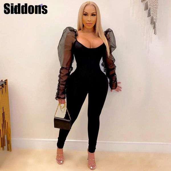 women's jumpsuits & rompers mesh sheer bodycon jumpsuit puff sleeve overalls for women fashion streetwear summer fall one piece club ou, Black;white
women's jumpsuits & rompers mesh sheer bodycon jumpsuit puff sleeve overalls for women fashion streetwear summer fall one piece club ou, Black;white